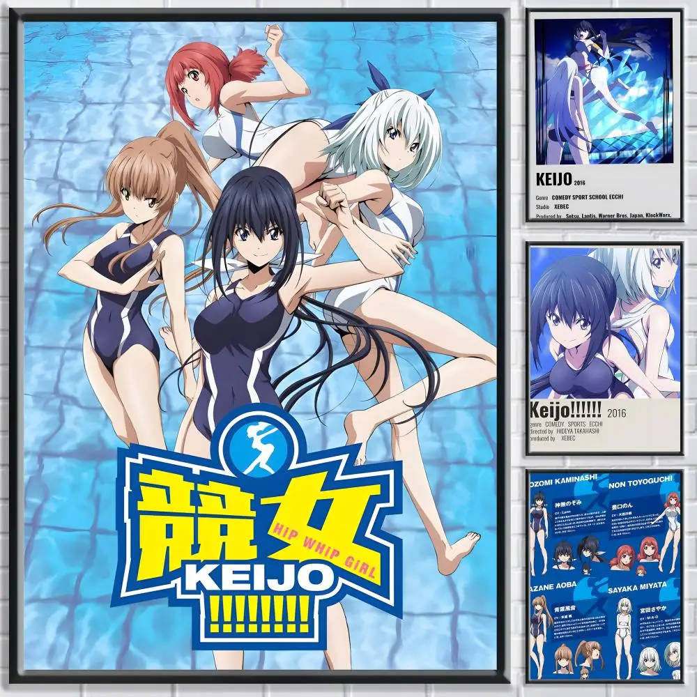 Фото Аниме K-Keijo!!!! Постер HD, самоклеящийся, водонепроницаемый, настенный, идеально подходит для дома, офиса, общежития, спальни, отличный подарок №1