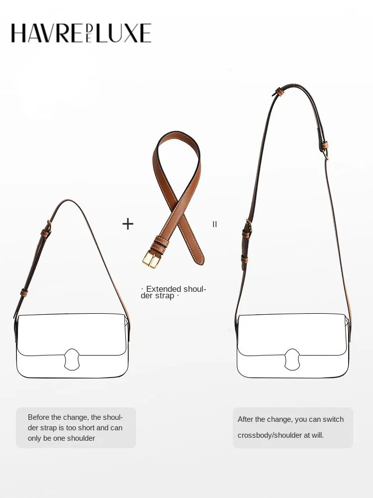 Bag Extension Shoulder Strap Transformation Square Bag Adjustable Lengthened Leather Armpit Bag Strap Accessories