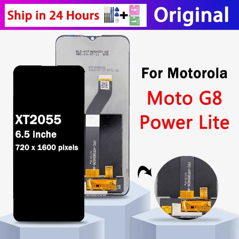 6,5 'оригинальный для Motorola Moto G8 Power Lite ЖК-дисплей с рамкой сенсорный экран дигитайзер для Moto G8Power Lite XT2055-2 LCD