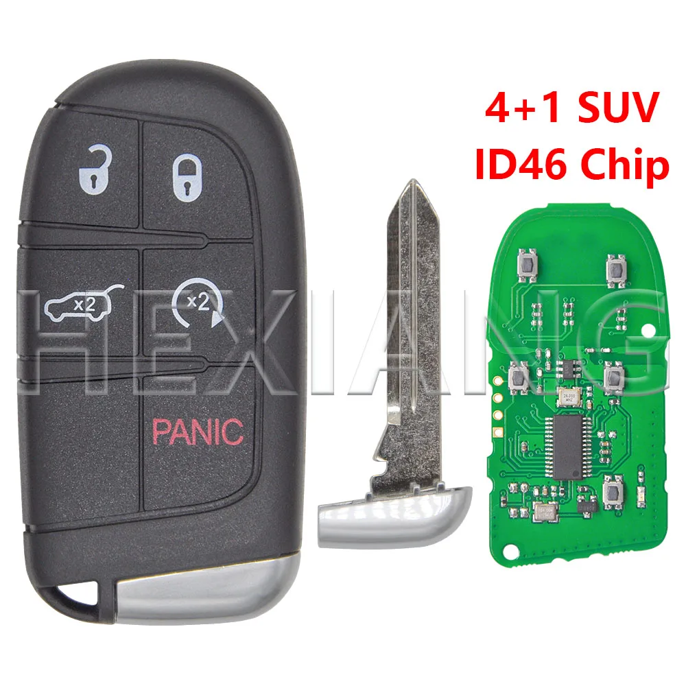 

HE ID46 Чип 433 МГц Автомобильный дистанционный ключ M3N 40821302 Для Jeep Grand Cherokee 2013-2020 Chrysler 300C Dodge Charger Challenge Durango