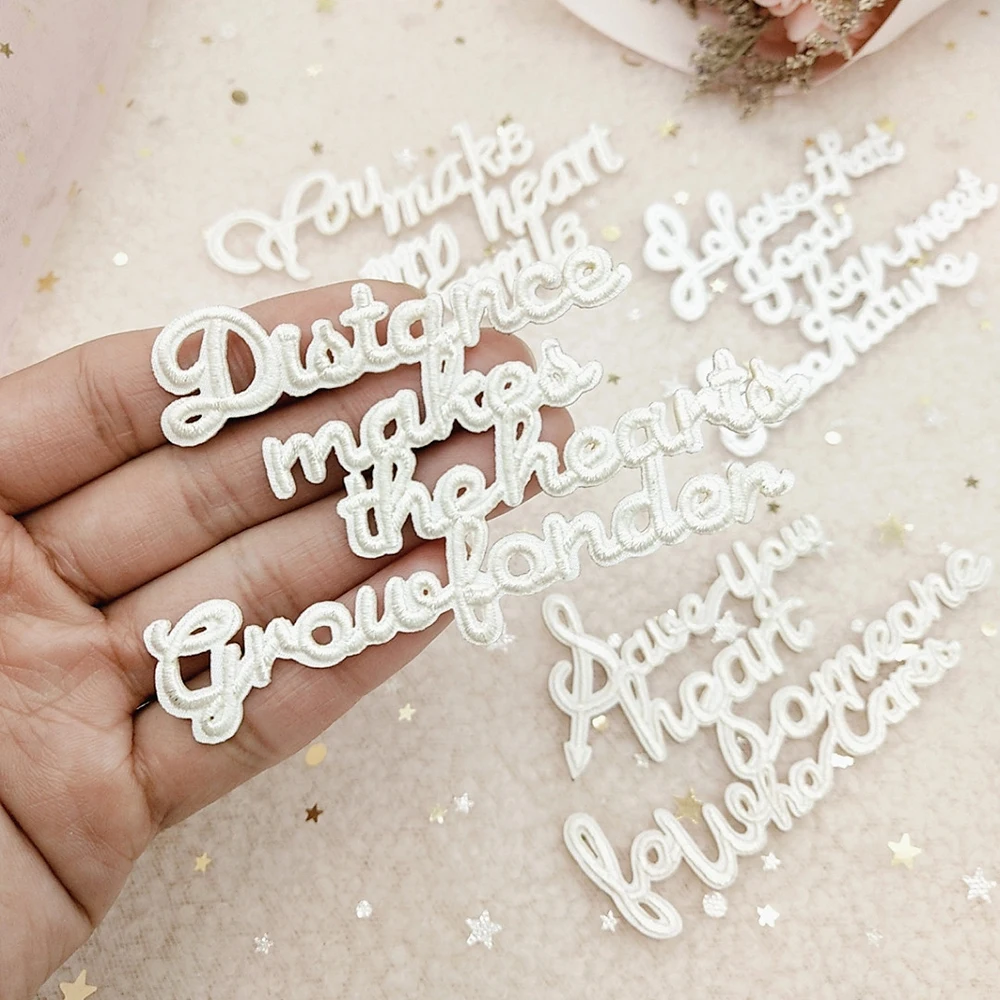

Embroidered Patches for Clothing Stickers DIY Embroidery Self Adhesive Alphabet Patch Letters for Clothes Decorative Appliques