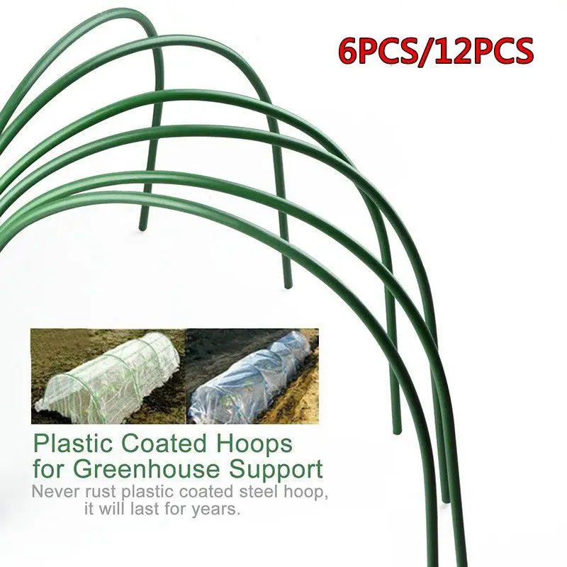 

6/12PCS Greenhouse Hoops Garden Plant Hoop Grow Tunnel Support Hoops Plant Holder Tools For Agricultural Greenhouse 2.4/3.2/4mm