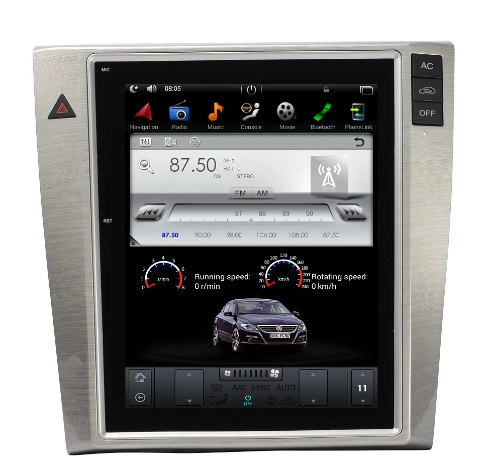 

Android 10.4" vertical screen GPS navigation stereo radio audio for VW Magotan 2012- dashboard replacement with canbus decoder