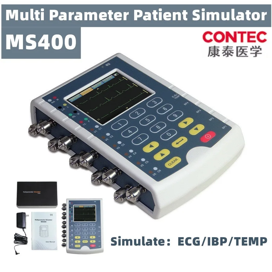 MS400 Multi Parameter Patient Simulator ECG IBP Temperature Patient Simulator Touch Screen