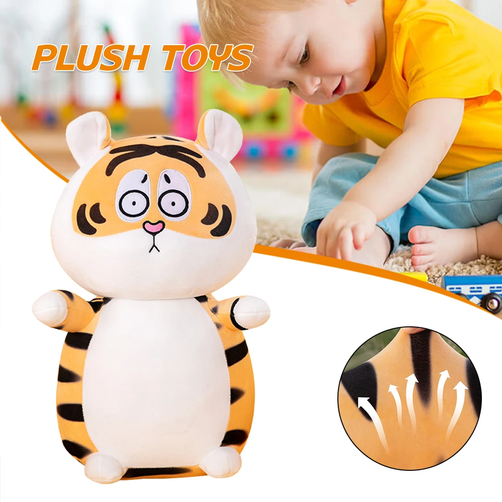 

Adorable Tiger Plush Doll Soft Stuffed Toy Kid Hugging Pillow Gift 30/40cm Pacify Rag Toy for Kids Girls Plush Figure Toys BM88