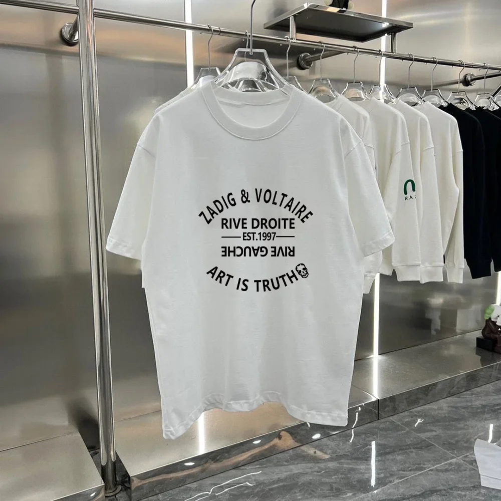 2025 Fashion Women T-shirt Brand Short Sleeve Tshirt Clothing Designer Tee Luxury Men Cotton T Shirt Print Y2k Streetwear Tops