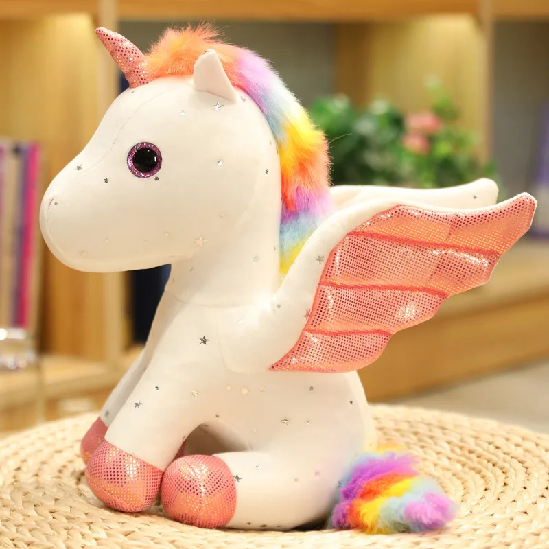 New Arrive 14/22/30cm Lovely Angel Unicorn Plush Toys Cartoon Stuffed Animal Key Chain for Kids Girls Birthday Home Decor Gifts