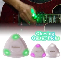 glowing guitar picks non slip guitar picks jazz plectrum with led lights for electric acoustic guitar bass folk color bling pick