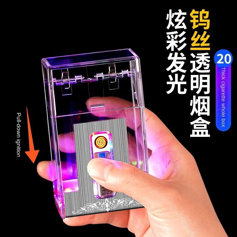 Креативная прозрачная перезаряжаемая зажигалка электронная сигарета