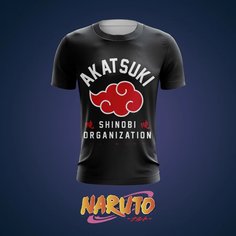 

akatsuki shinobl organization2022 new Naruto T-shirt domineering 3D printing anime style men's and women's same T-shirt oversize