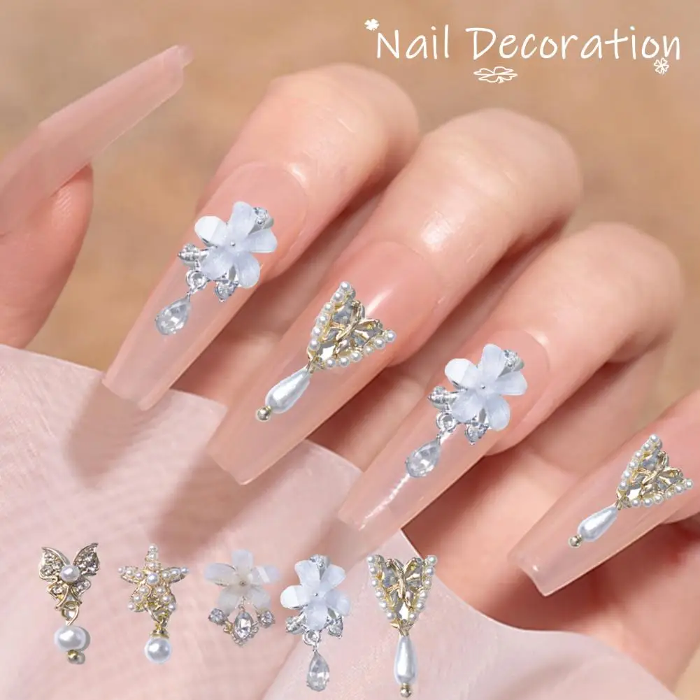 3 шт., металлические подвески для дизайна ногтей