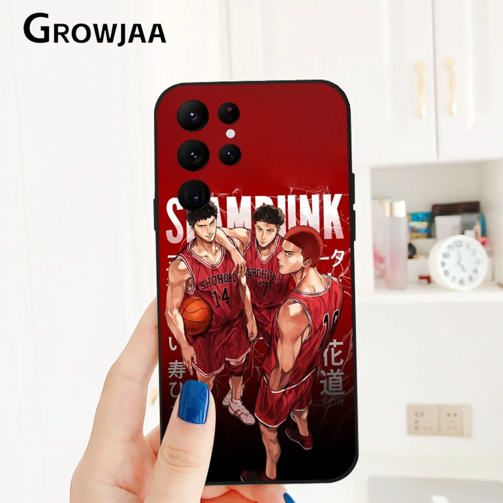 Чехол для телефона S-Slam Dunk Anime Basketball Samsung Galaxy S24 Ultra S22 S23 S21 S20 5G Защитный силиконовый