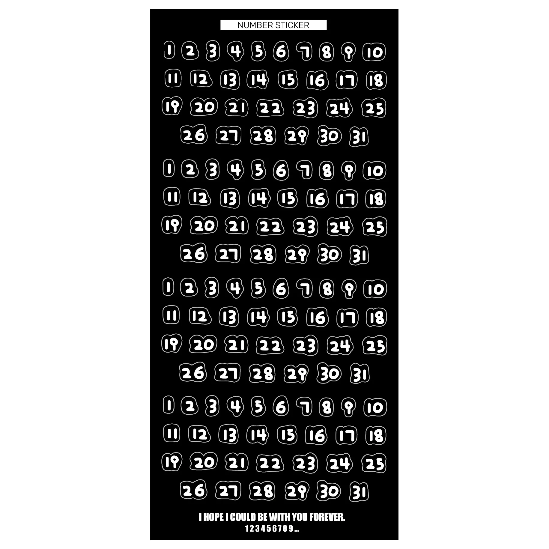 

Набор наклеек с номерами для скрапбукинга