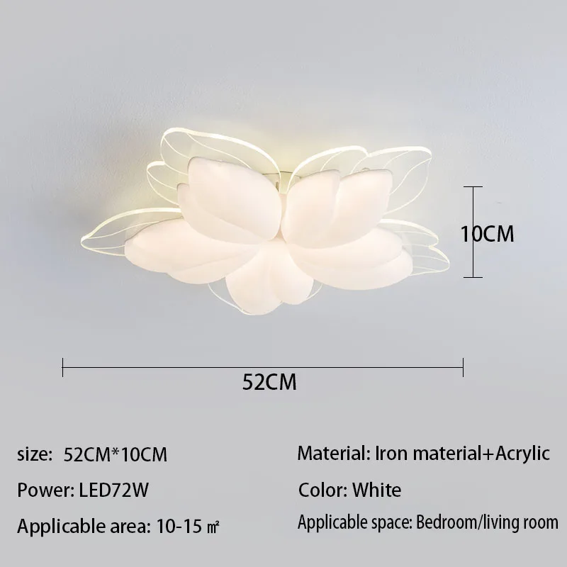 

Потолочная люстра белая цветочная LED