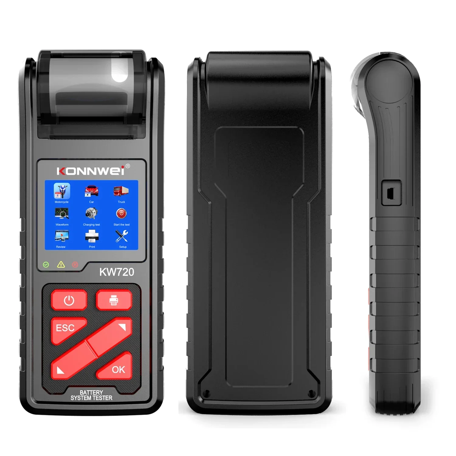 KONNWEI KW720 6 В/12 В/24 В тестер аккумулятора для мотоцикла автомобиля грузовика со