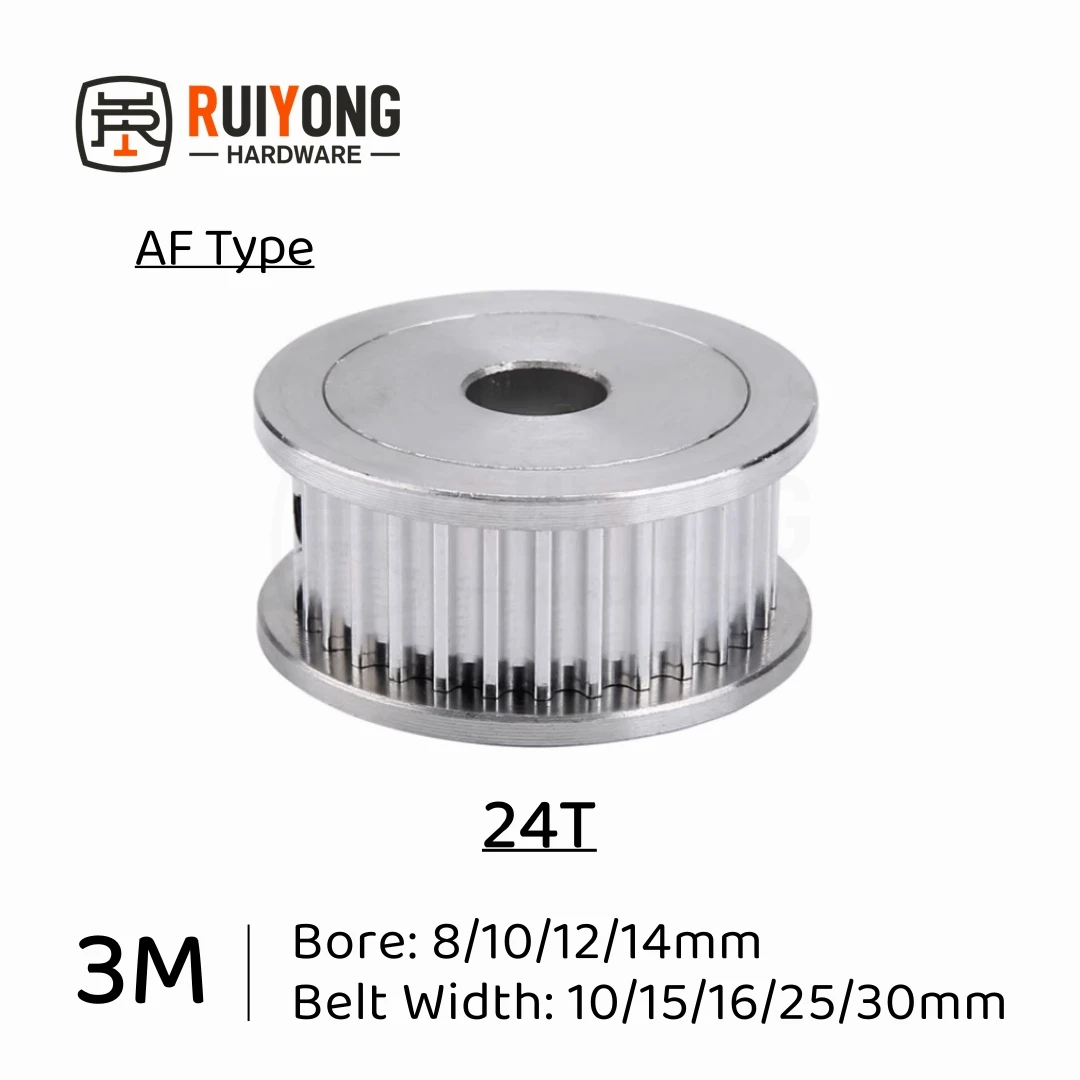 Зубчатый шкив HTD3M 24 зубца тип AF отверстие 8/10/12/14 мм Ширина ремня 10/15/16/25/30 детали для