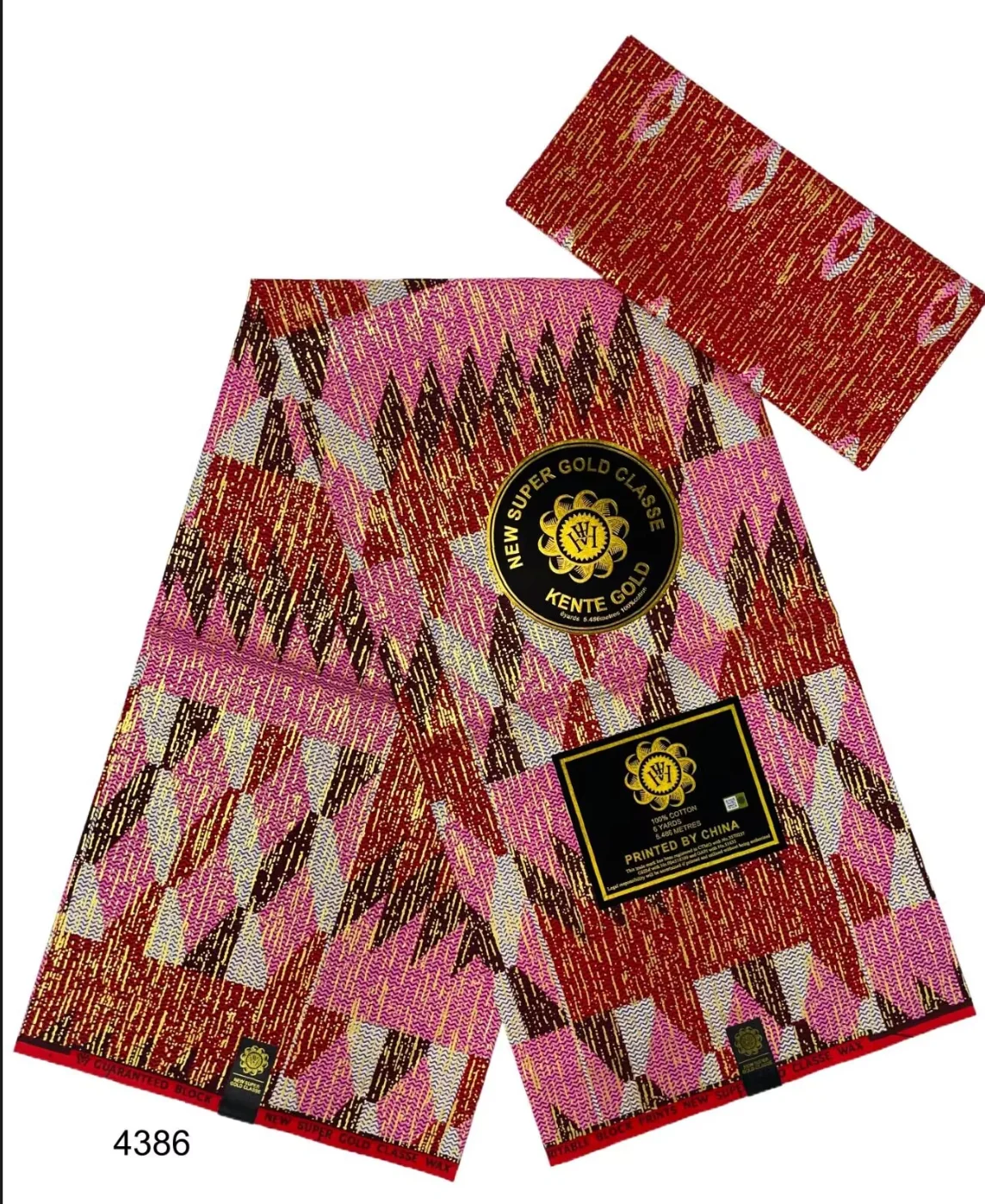 Анкара Африканская ткань kente gold Настоящая восковая Нигерия Гана Стиль Ткани для