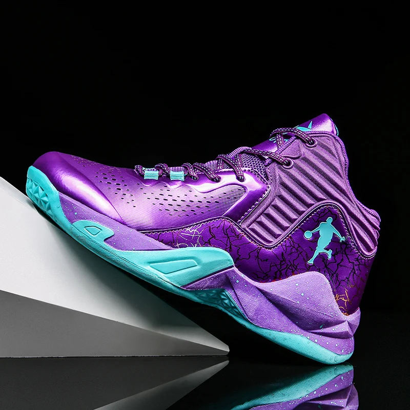 High Quality Boys Basketball Sneakers Sport Shoes Air Cushion Training Ankle Boots Athletic Footwear