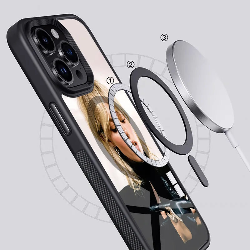 Чехол Для Телефона R-Renee Rapp С Изображением iPhone Pro Max Mini Сильной Магнитной Функцией