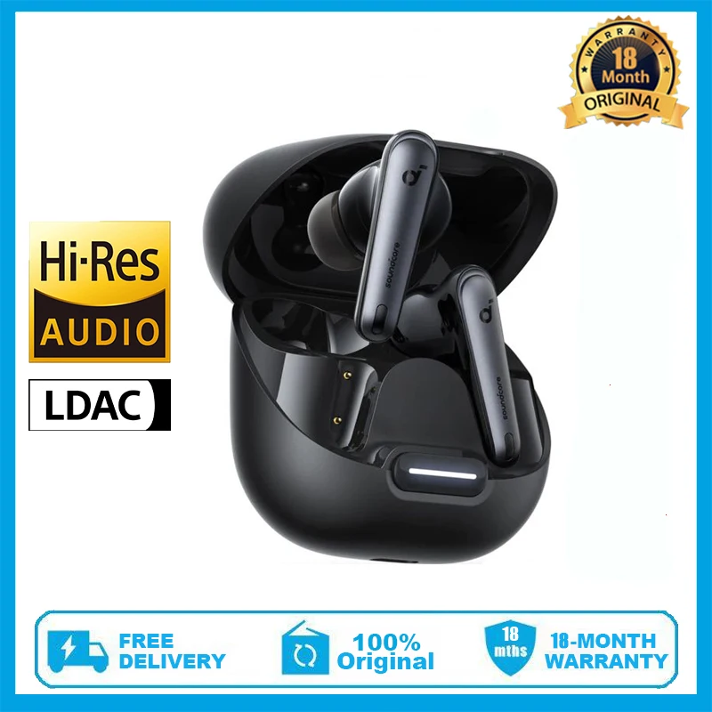 Наушники Soundcore Liberty 4 NC с шумоподавлением, наушники-вкладыши ANC 2,0 с лучшим шумоподавлением, четкий звук с деталями 3 × больше м²