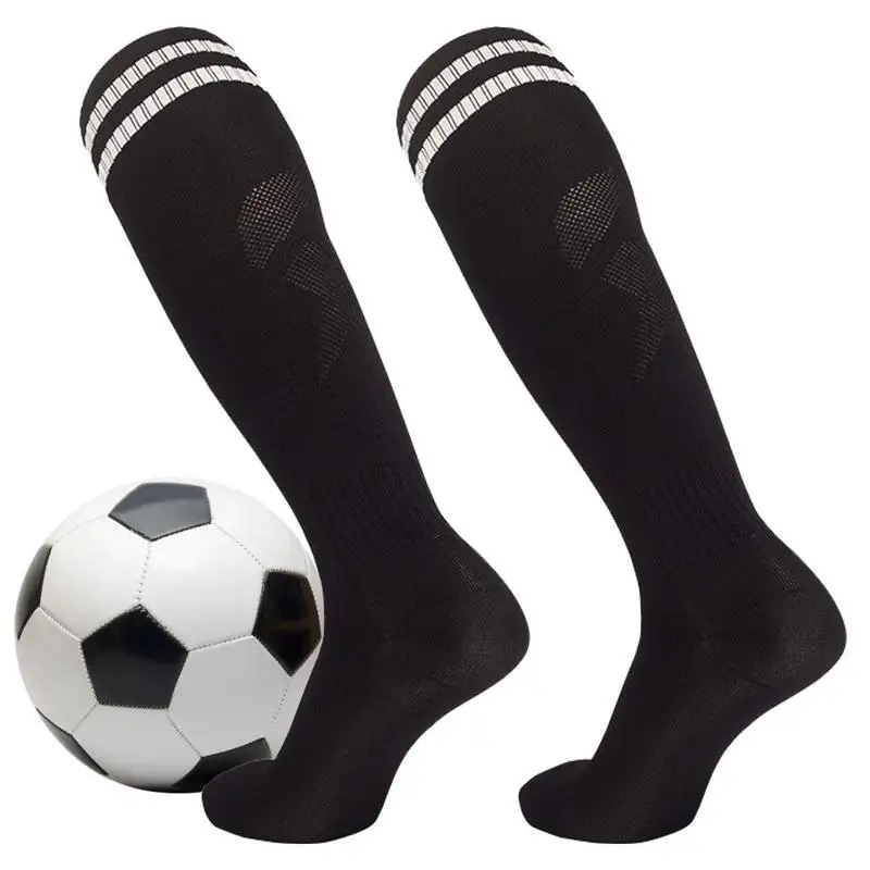 

Футбольные спортивные носки, футбольные носки, Нескользящие длинные носки до колена, дышащие полосатые спортивные длинные футбольные носк...