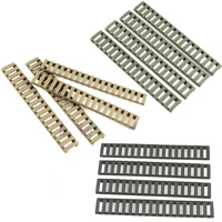 4 pieces rubber rail covers plastic fish bone ladder shape for rifle handguard weaver picatinny 7 quadrail protection cover