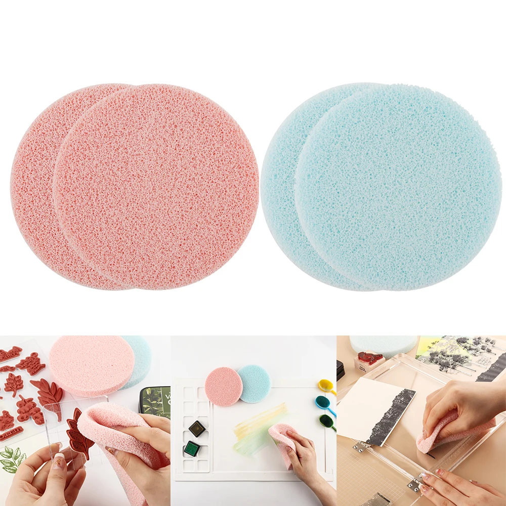 

2pcs/set Round Stamp Scrubber Stamp Cleaning Sponges for DIY Crafts Staining Paint Ink Removing Tool 2023 Hot Sale Multi-purpose