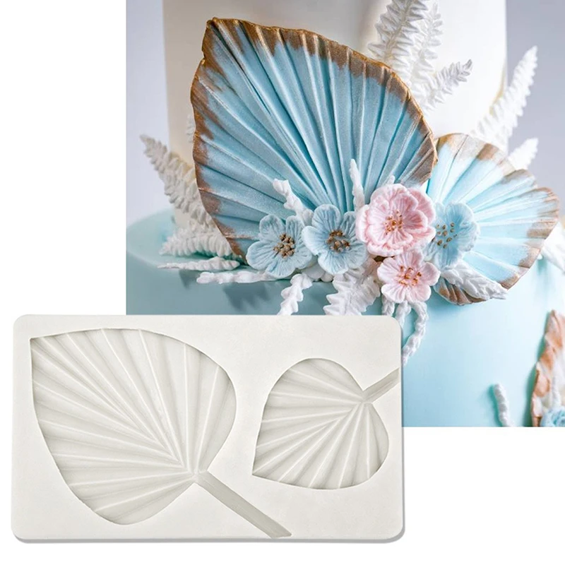 

Palm Leaf Silicone Sugarcraft Mold Resin Tool Cupcake Baking Mould Fondant Tool