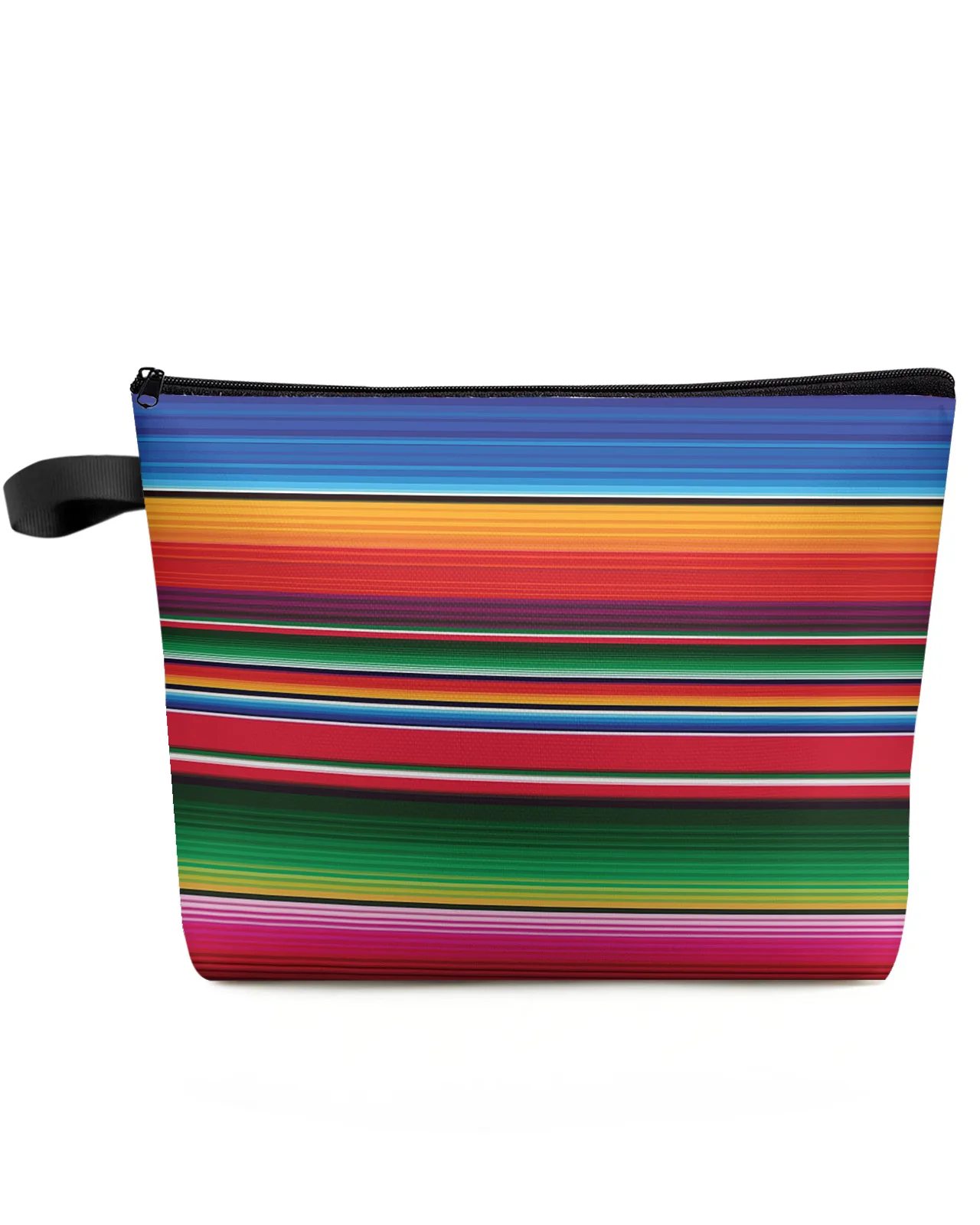 

Colorful Mexican Stripes Makeup Bag Pouch Travel Essentials Lady Women Cosmetic Bags Toilet Organizer Kids Storage Pencil Case