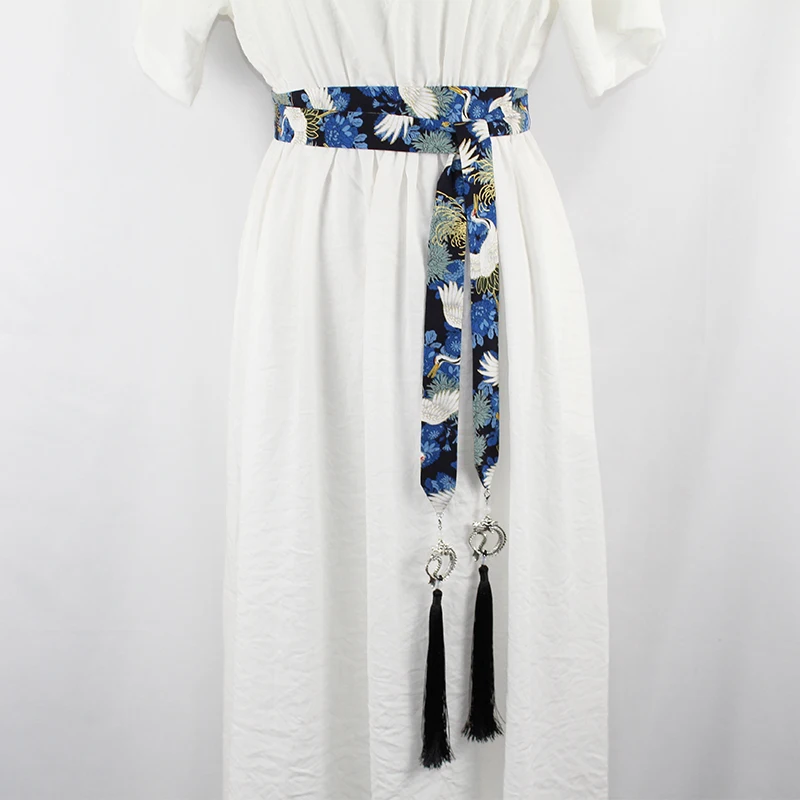Vintage Style Women's Decorative Waist Belt Traditional Hanfu Waist Belt with Bell Ancient Costume Accessories