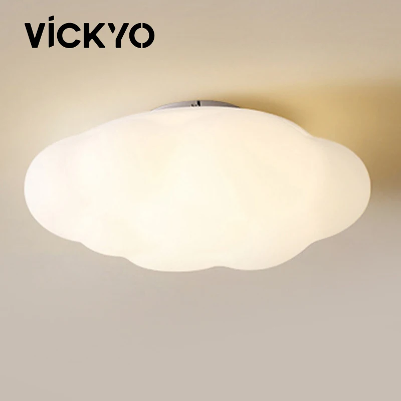 VICKYO Childrens Room Lamp Pumpkin Lamp Moon Chandelier Modern Minimalist Living Room Lamp Cream Style Bedroom Lamp Bubble Lamp