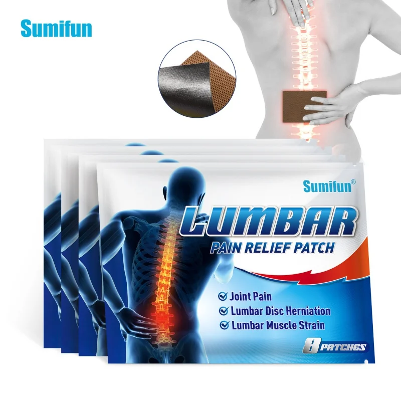 

Sumifun Lumbar Muscle Strain Nursing Adhesive Bandage Lumbar Plaster 8 Stickers/Bag K10901