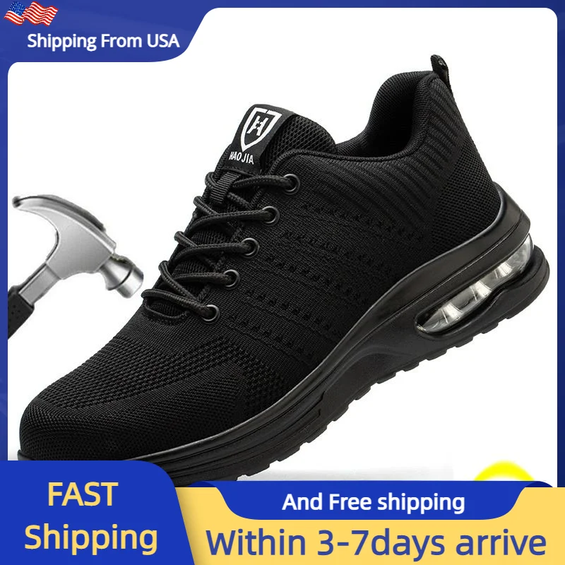 

Dian Sen Sports Runing Lightweight Comfortable Mens Safety Shoes Steel Toe Work Boots Casual Shoes Sneakers