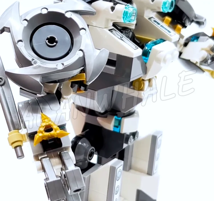 757 шт. Shinobi Titan Mech Battle Zane Robots Posable Arms Legs Cave 10399 Набор строительных блоков совместимый