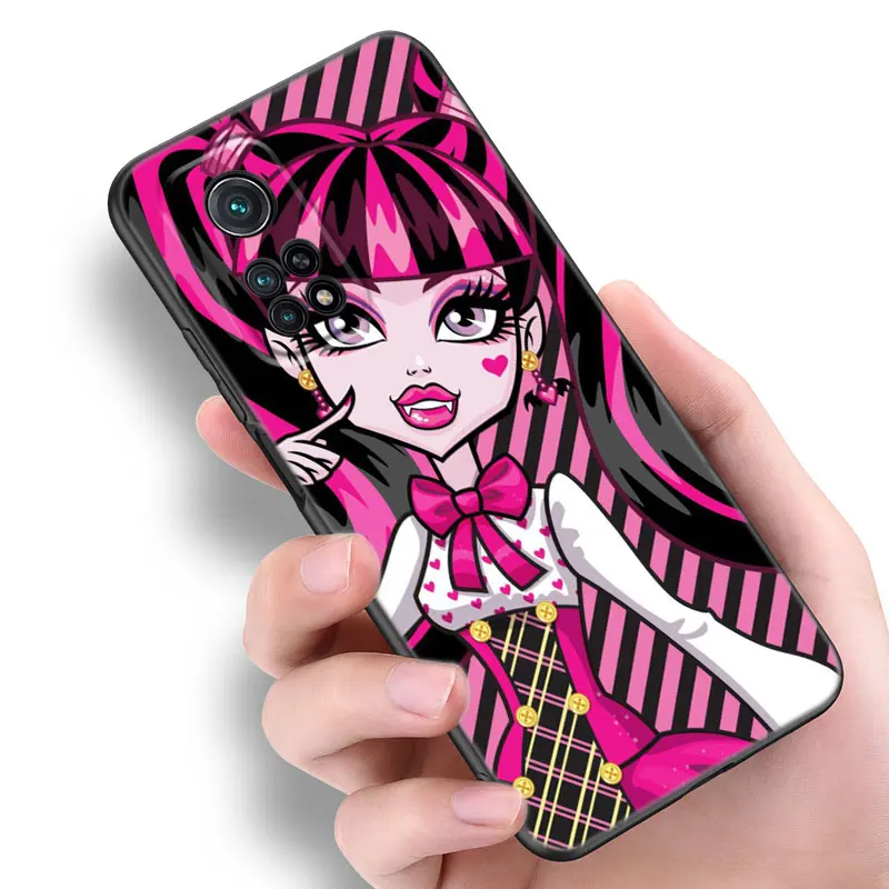 Черный силиконовый чехол для телефона с аниме школьницей Xiaomi Mi 9 SE 8 10T 11 12 13 Lite 9T 11T