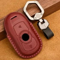 for buick lacrosse envision encore regal leather genuine car smart key case cover shell protector keychain auto accessories