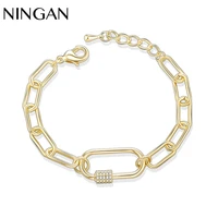 ningan simple ladies chain bracelet goldsilver women charms diy bracelet jewelry trend jewelry gifts new