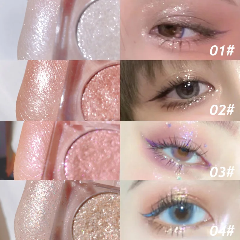 

Monochrome Glitter Eyeshadow Shiny Diamond Eye Shadow Palette High Gloss Powder Shimmer Long Lasting Eye Makeup Cosmetics