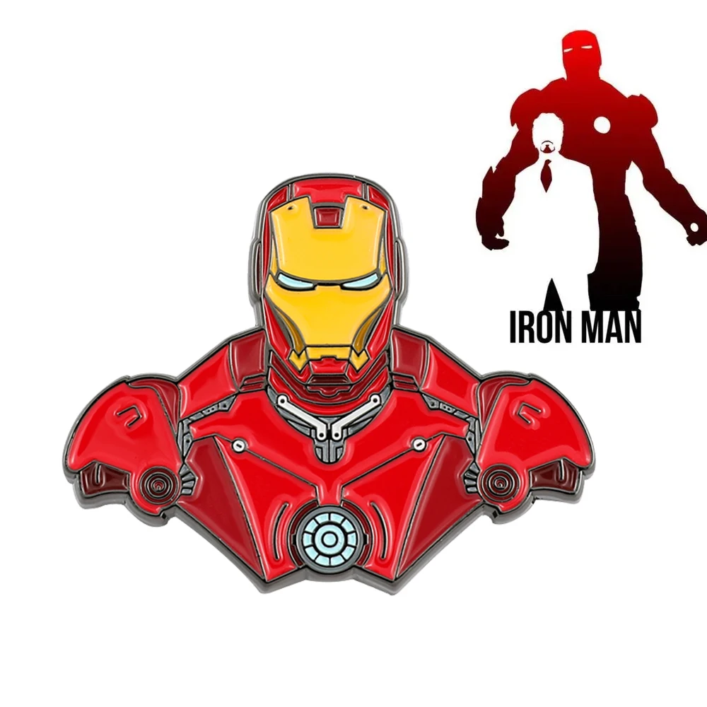 

Металлические эмалированные значки Marvel Мстители Тони Старка