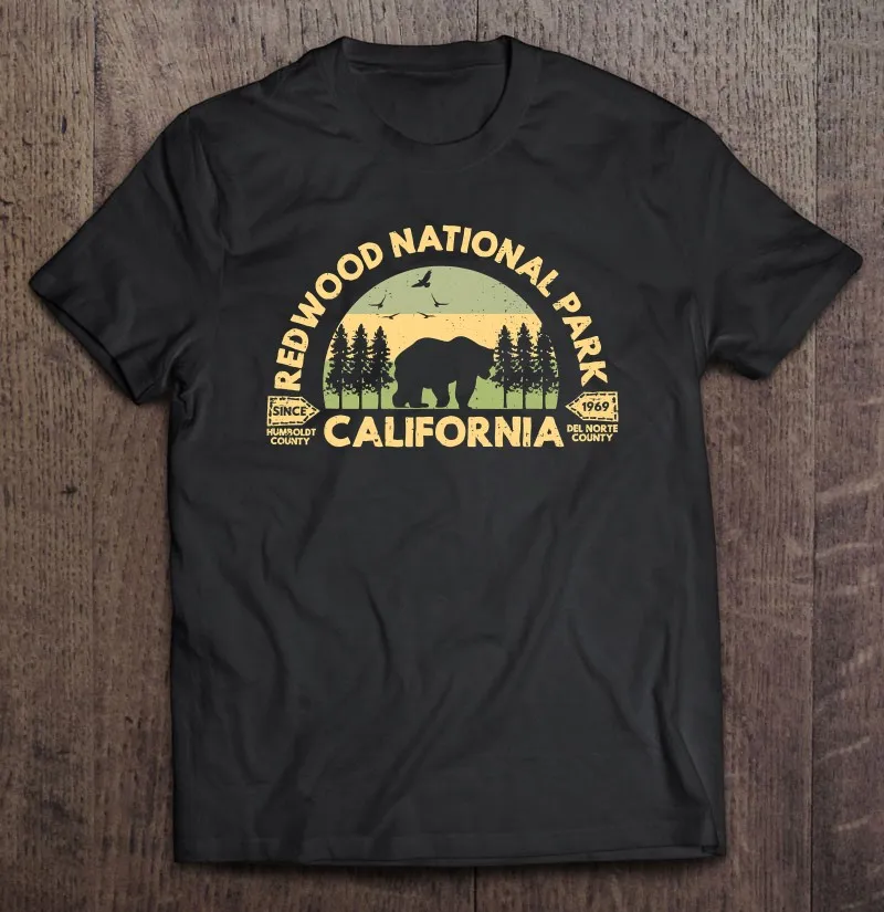 

Футболка Redwood National Park California Vintage California Redwood для мужчин, мужские футболки, гранж-топы, эстетическая одежда, гранж