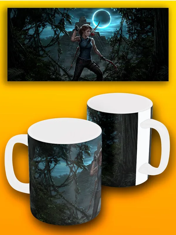 Кружка белая игры Shadow of the Tomb Raider (томб райдер Тень Расхитительницы гробниц PS Xbox PC