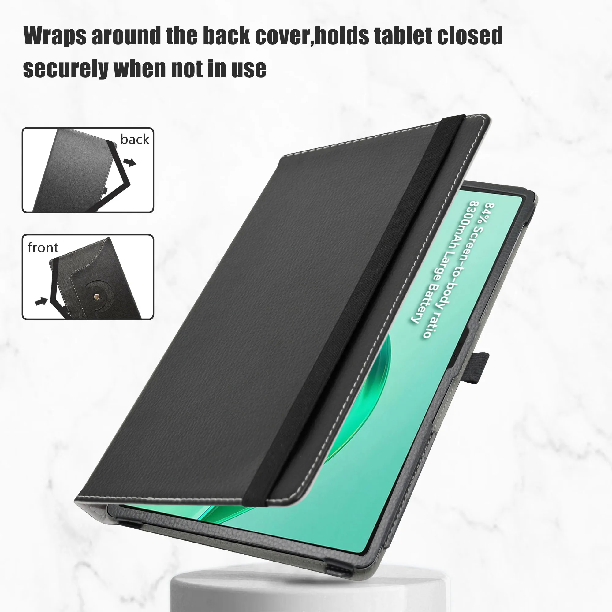 Фото Чехол для планшета Logicom Tab Fold 12, 12 дюймов, вращающийся на 360 градусов, из искусственной кожи №1