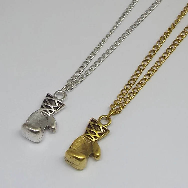 

Men's and women's boxing gloves, pendants, fitness exercises, punk retro gloves, necklace, jewelry gift