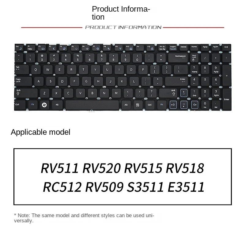 Замена костюма для Samsung NP-RV509 RV511 RV515 RV520 RV518 S3511 E3511 rc512 Клавиатура ноутбука