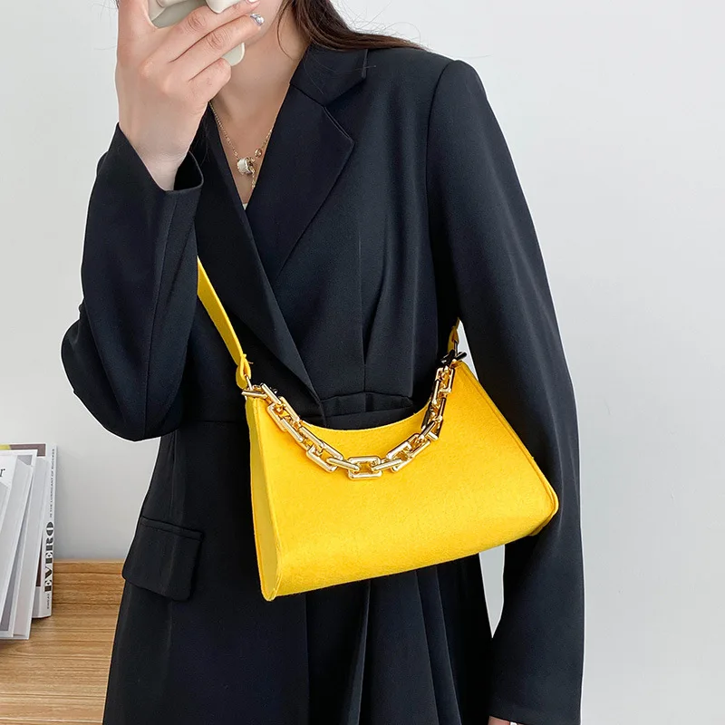 

2023 New Fashion Casual Shoulder Bag Textured Hand Crossbody Bag for Women Solid Color Chain Square Bag Handbags Crossbody
