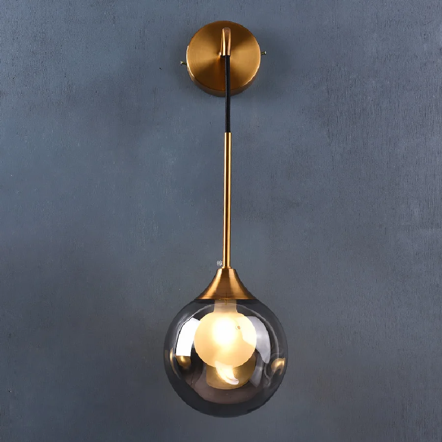 

Стеклянная настенная лампа в скандинавском стиле Φ E14, подвесной светильник для столовой, гостиной, спальни, коридора, коридора, фоновое нас...