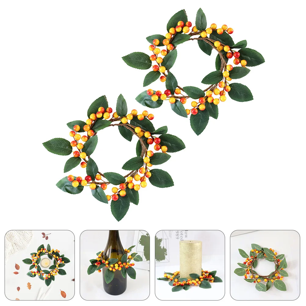 

Rings Wreath Wreaths Christmas Napkin Ring Fall Small Thanksgiving Mini Holder Towel Hand Candlestick Berry Wedding Garland