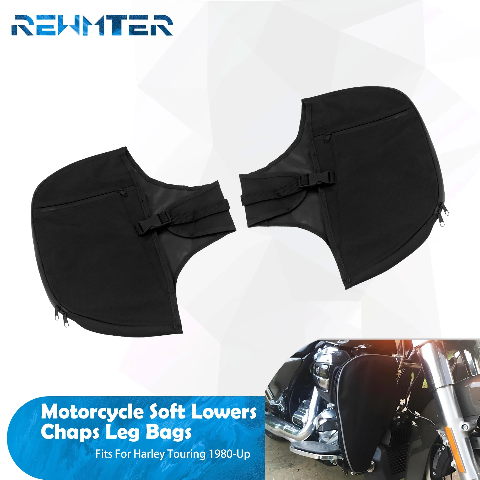 

Мягкие застежки для мотоцикла, гетры, сумка для защиты гонщиков, чехол для Harley Touring Road King Street Glide FLHR FLHT 1980-21