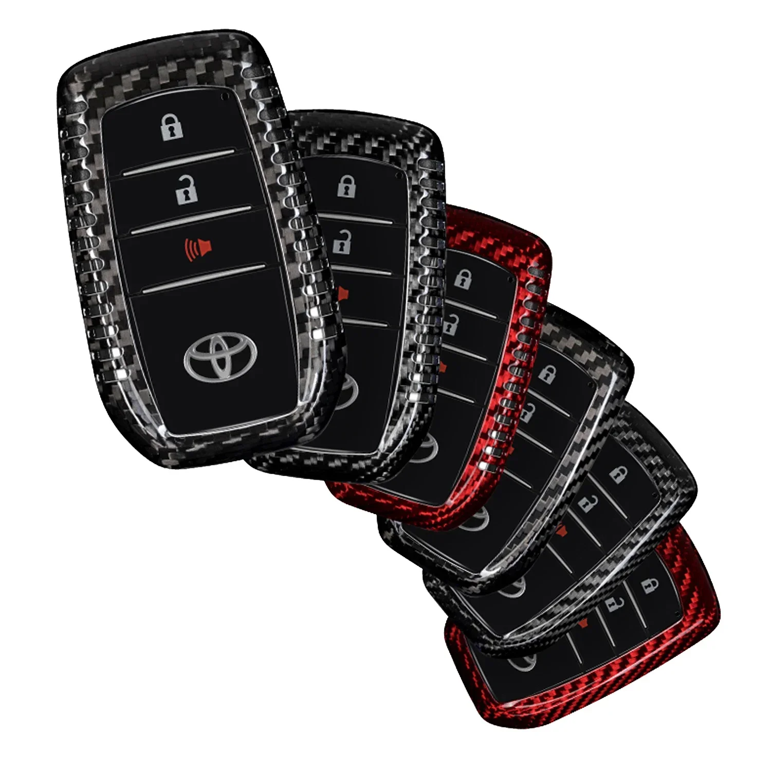 Чехол для ключей из углеродного волокна Toyota Venza чехол RAV4 Prime Land Cruiser Fortuner Mirai Collora