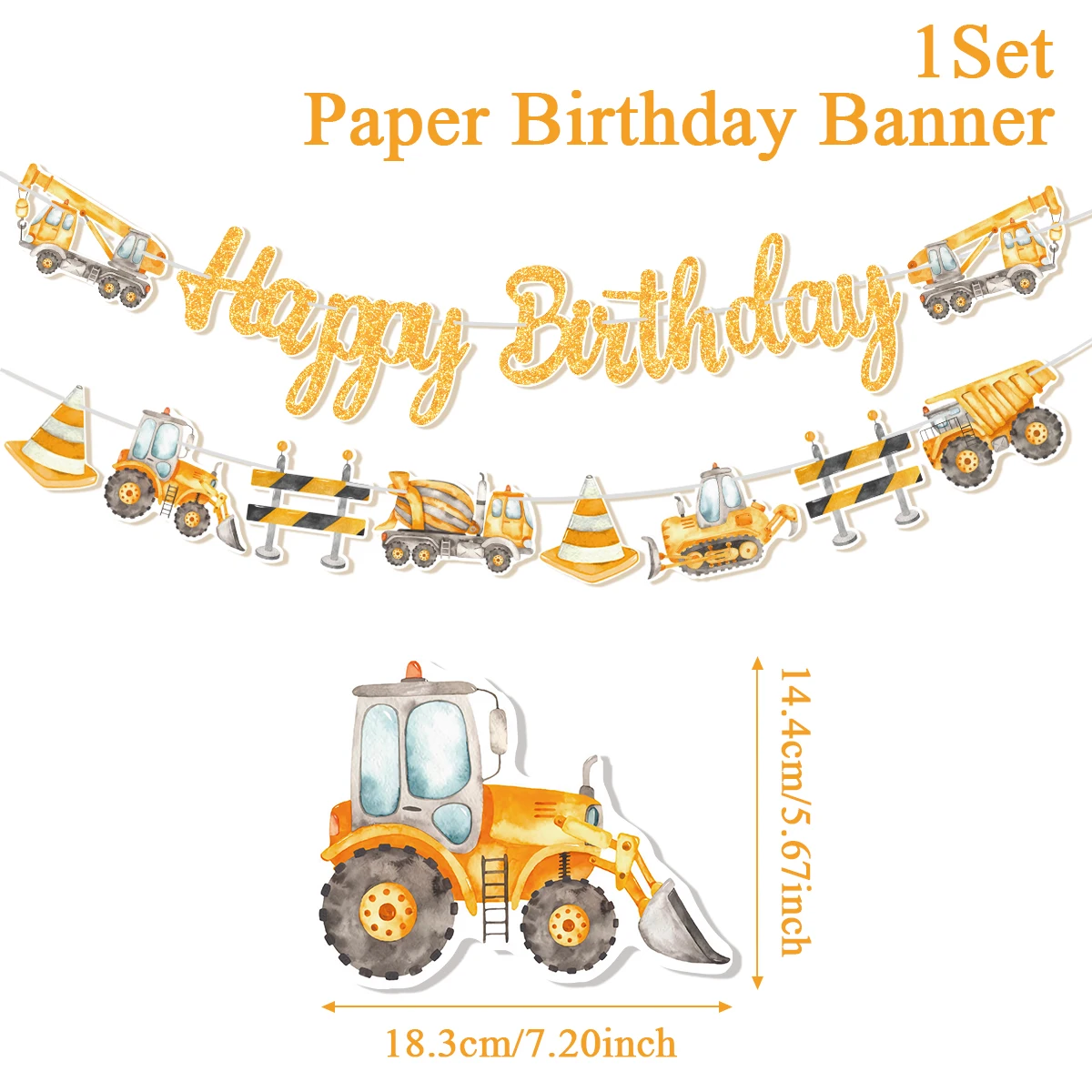 

Гирлянда-трактор Happy Birthday Wayfun